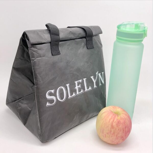 Large Insulated Tyvek Paper Lunch Bag Waterproof Adult Cooler Tote Bag - Image 2