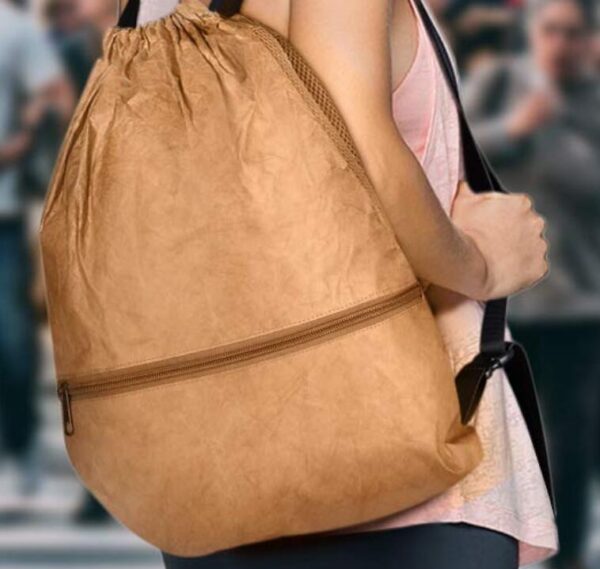 Fashion Waterproof Tyvek Paper Sack Sports Gym Drawstring Bag for Promotions - Image 6