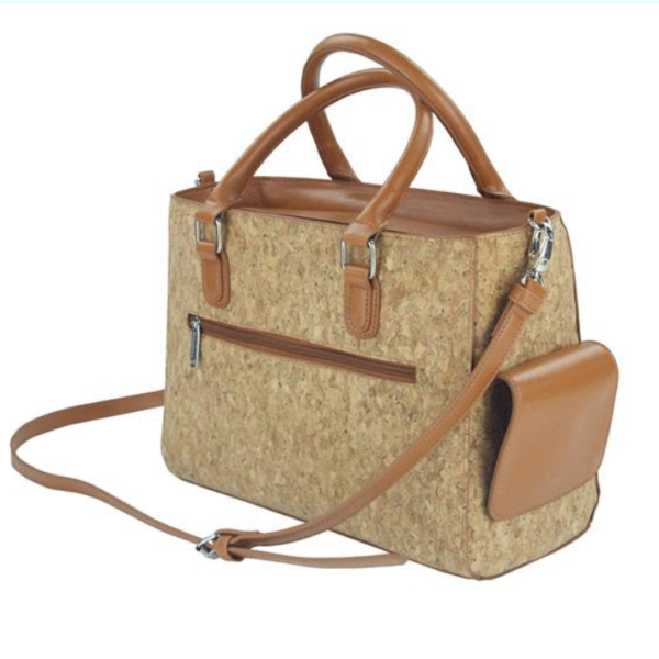 Vegan Cork Cooler Bag with Wine Bladder Compartment Tote Bag with Unique Feature - 영상 4