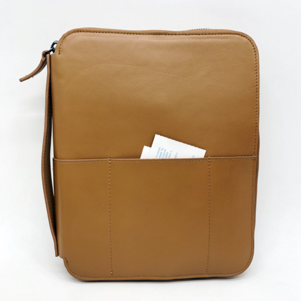 Leather Travel Accessories Organizer for Phone Tablet Cards with Laptop Bag & Cover Features - 영상 6