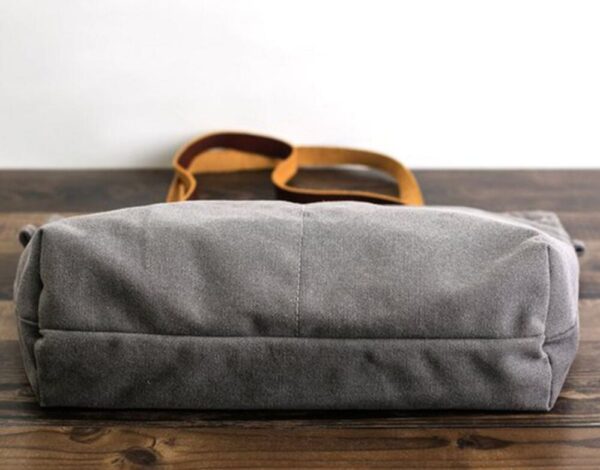 Waterproof Waxed Canvas Handbag Stylish Carry All Shopping Tote Bag - 画像 5