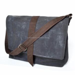 Women's Fashion Waxed Canvas Messenger Laptop Bag