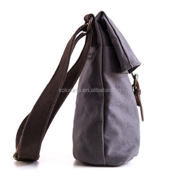 Women's Fashion Waxed Canvas Messenger Laptop Bag - Image 3