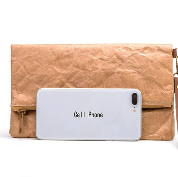 Lightweight Portable Tyvek Paper Clutch Wallet with Mobile Phone Card Holder Purse - Image 4
