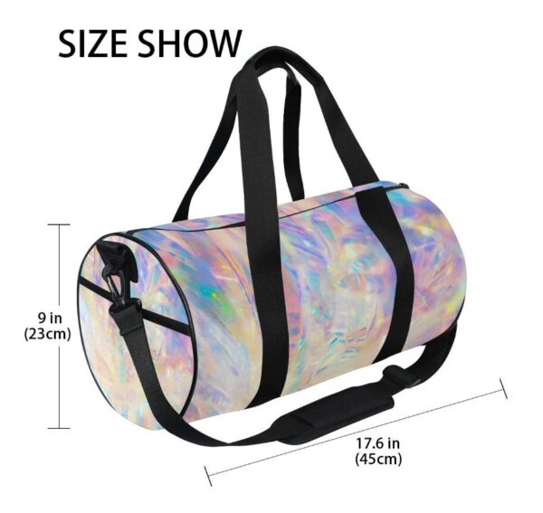 Large Clear Holographic Duffel Bag Weekend Travel Bag - Image 3