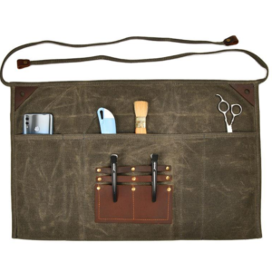 12 oz Waxed Canvas and Nubuck Leather Waist Apron Special Purpose Bag & Case for Woodworkers