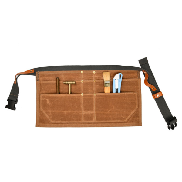 12 oz Waxed Canvas and Nubuck Leather Waist Apron Special Purpose Bag & Case for Woodworkers - 画像 2