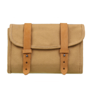 Waxed Canvas Cable Organizer Bag for Electronic Accessories Soft Digital Gear & Camera Case