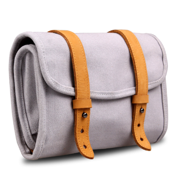 Waxed Canvas Cable Organizer Bag for Electronic Accessories Soft Digital Gear & Camera Case - 画像 6