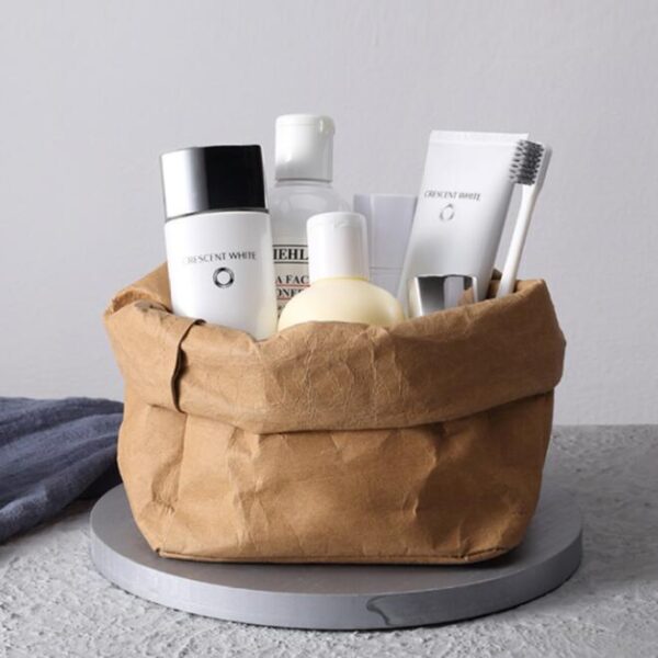 Sturdy Washable Kraft-Tex Basket Special Purpose Kraft Paper Bags - 영상 3