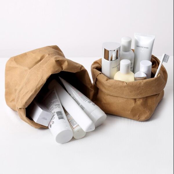 Sturdy Washable Kraft-Tex Basket Special Purpose Kraft Paper Bags - 영상 4