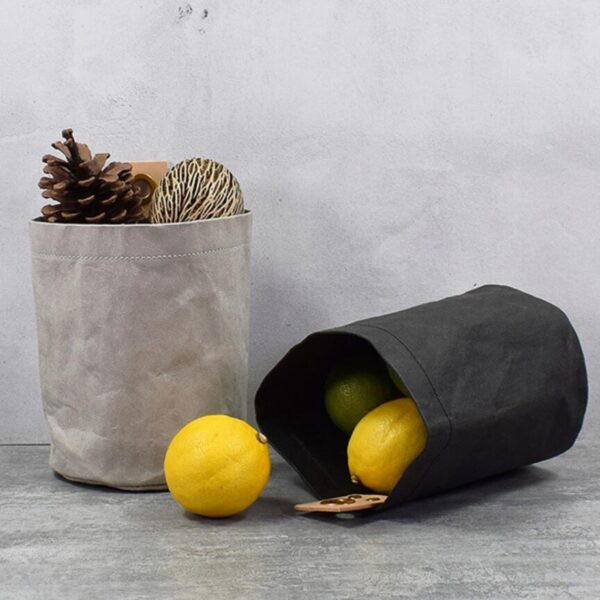 Sturdy Washable Kraft-Tex Basket Special Purpose Kraft Paper Bags - 영상 5