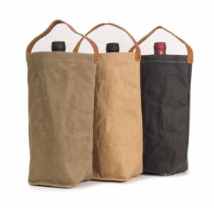 Germany Eco-friendly Washable Paper Wine Carrier Holiday Wine Tote Holster Cooler Bags