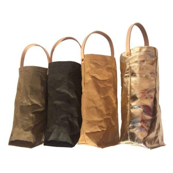 Germany Eco-friendly Washable Paper Wine Carrier Holiday Wine Tote Holster Cooler Bags - 画像 2