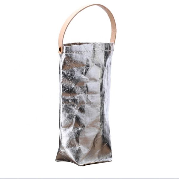 Germany Eco-friendly Washable Paper Wine Carrier Holiday Wine Tote Holster Cooler Bags - 画像 3