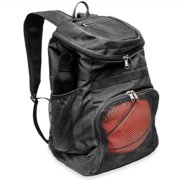 Water Resistant Backpack with Ball Compartment for Sports and Gym Use