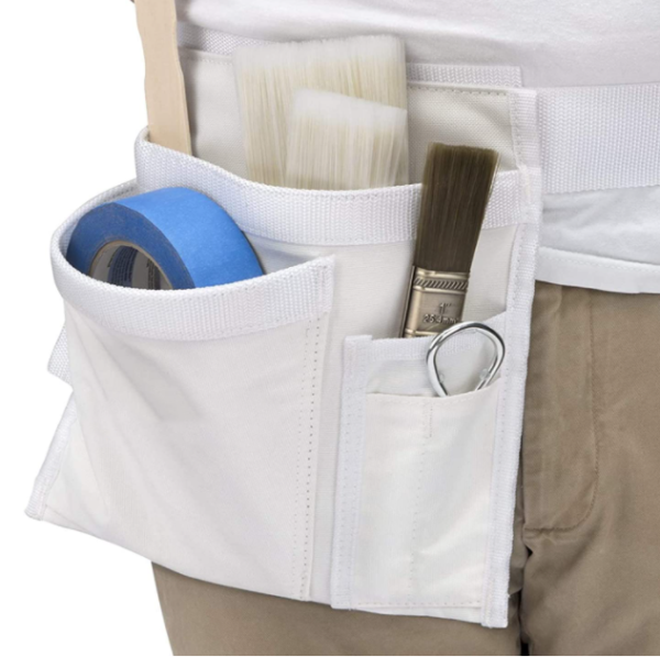 12OZ Multifunctional Canvas Waist Apron Adjustable Belt Tool Belt Pouch with Pocket Bags for Waist Bag Carrying - 画像 3