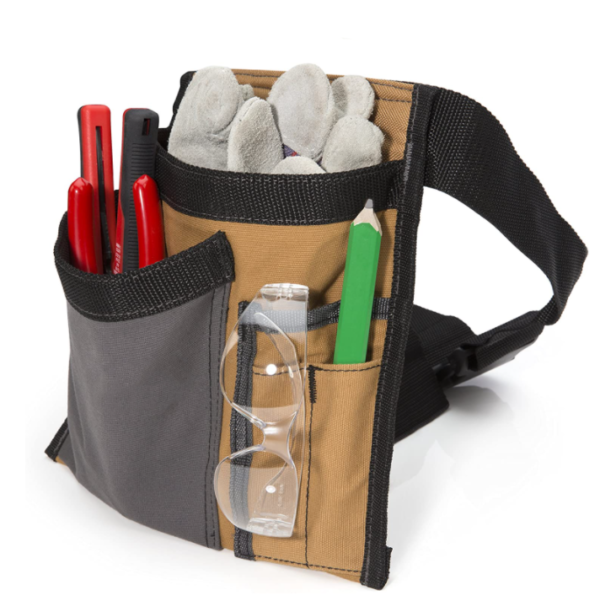 12OZ Multifunctional Canvas Waist Apron Adjustable Belt Tool Belt Pouch with Pocket Bags for Waist Bag Carrying - 画像 6
