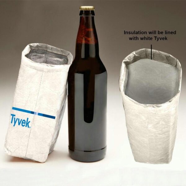 Lightweight Tyvek Paper Insulated Wine Tote Cooler Bag - 画像 4