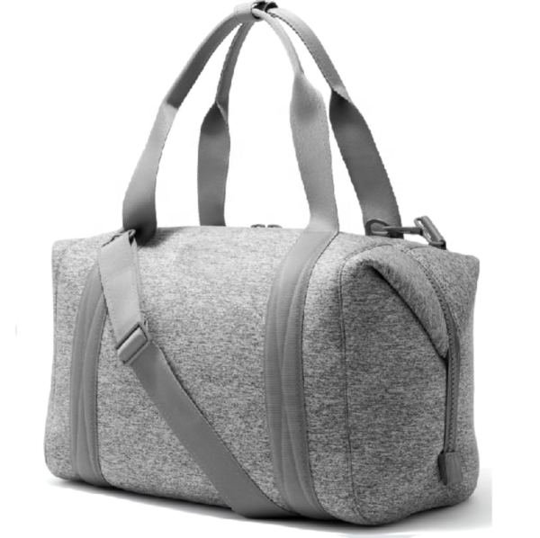 Large Grey Waterproof Neoprene Gym Carryall Duffle Bag - 영상 2