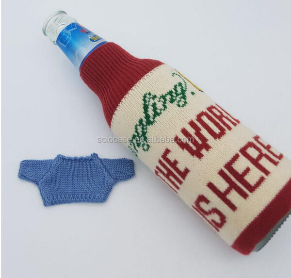 Christmas Knit Sweater Bottle Cover for Wine or Beer Cooler Bags - Bild 3