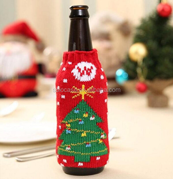 Christmas Knit Sweater Bottle Cover for Wine or Beer Cooler Bags - Bild 4