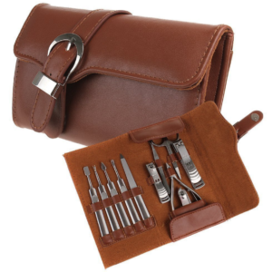 13PCS 매니큐어 세트 페디큐어 키트 여행 손질 클리퍼 케이스 화장품 가방 & 케이스