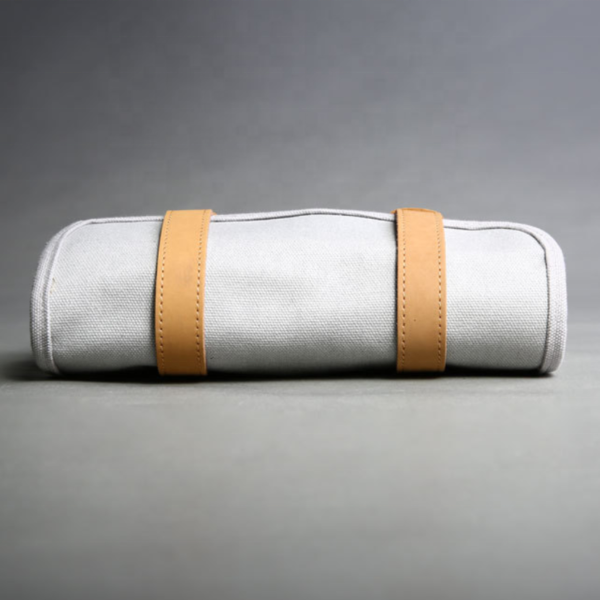Portable Canvas Cable Roll-Up Pouch for Electronic Accessories Carrying Case for Digital Gear & Camera Storage - 画像 4