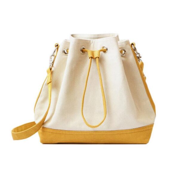 Women's Large Crossbody Drawstring Bucket Handbag Fashionable Practical Design - Image 4