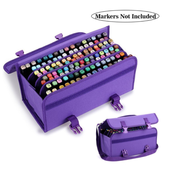Large Capacity 80 Slots Folding Marker Pen Storage Case Special Purpose Bag & Case - Image 6