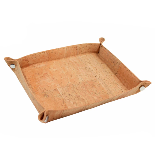 Eco-friendly Natural Cork Leather Carry-All Tray Special Purpose Bags & Cases for Storage of Keys and Coins