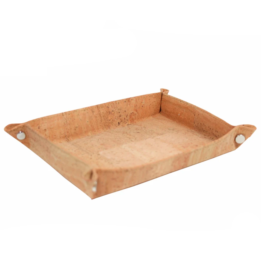 Eco-friendly Natural Cork Leather Carry-All Tray Special Purpose Bags & Cases for Storage of Keys and Coins - صورة 4