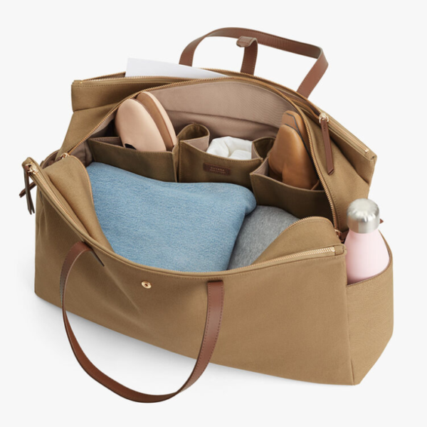 High Quality Duffel Bag with Luggage Handle Sleeve Slides Canvas and Leather Weekend Travel Bag - 画像 2