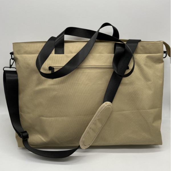 High Quality Duffel Bag with Luggage Handle Sleeve Slides Canvas and Leather Weekend Travel Bag - 画像 4