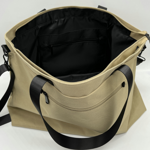 High Quality Duffel Bag with Luggage Handle Sleeve Slides Canvas and Leather Weekend Travel Bag - 画像 5