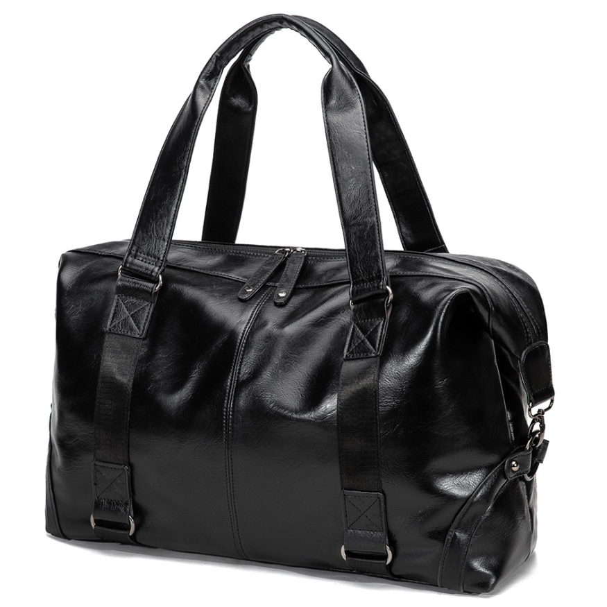 Oversized Travel Duffel Bag Leather Carry on Gym Bag - 영상 2