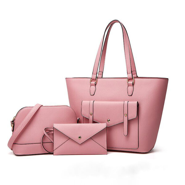 New Women's Diagonal Satchel Tote Bag with Simple Atmosphere Handlebar Three Piece Design - 영상 5