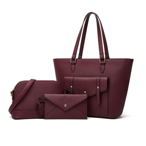 New Women's Diagonal Satchel Tote Bag with Simple Atmosphere Handlebar Three Piece Design - 영상 6
