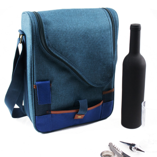 2 Bottle Wine Cooler Bag with Thick External Padding External Padding for Wine Carrying - Bild 4