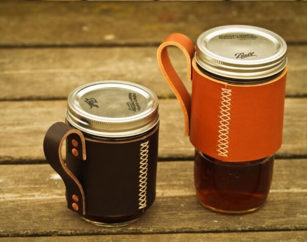 Highest Quality Veg-Tanned Leather Glass Sleeve Cooler Bags - 영상 3