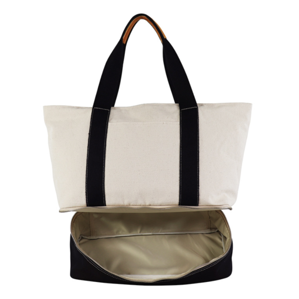 Women's Washed Canvas Weekender Tote Bag with Bottom Storage Area for Shoes - Bild 2