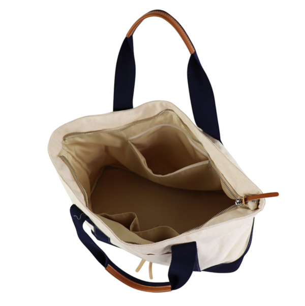 Women's Washed Canvas Weekender Tote Bag with Bottom Storage Area for Shoes - Bild 4