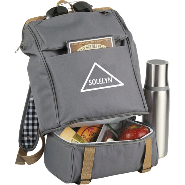 Compact Lightweight 6-Cans Insulated Cooler Backpack for Outdoor Picnics Designed for Two People