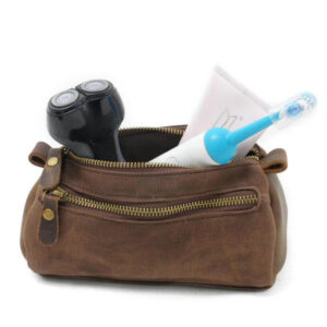 Men's Waterproof Waxed Canvas Dopp Kit Shaving Bags Cosmetic Bags & Cases