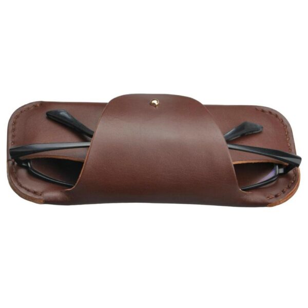 Genuine Leather Eyeglasses Cover Bag Special Purpose Sunglasses Sleeve - Image 3