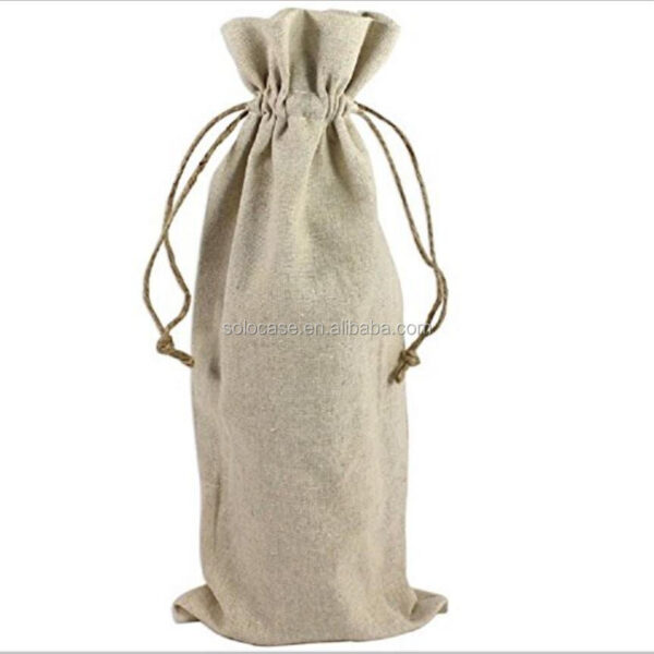 Cotton-Jute Cooler Wine Bags with Natural Jute Drawstrings Eco-Friendly and Stylish - Bild 4