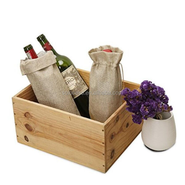 Cotton-Jute Cooler Wine Bags with Natural Jute Drawstrings Eco-Friendly and Stylish - Bild 6