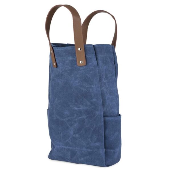 Durable Vintage Look Waxed Canvas Wine Cooler Bags Waterproof Gift Totes - Bild 4