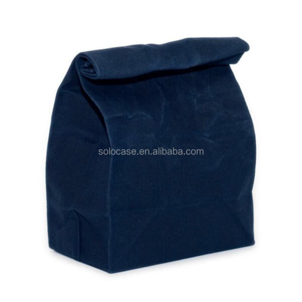 Hot Selling Vintage Waxed Canvas Insulated Cooler Bag for Lunch - Image 5
