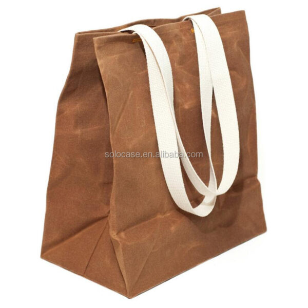 16 oz Waterproof Waxed Canvas Shoulder Tote Handbag Practical and Stylish Product - Bild 4